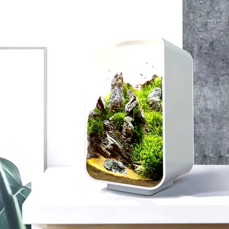 Desktop Smart Betta Fish Tank Mini Acrylic Betta Fish Tank Small Ecological Gold Fish Tank Super White Small Fish Tank Aquariums