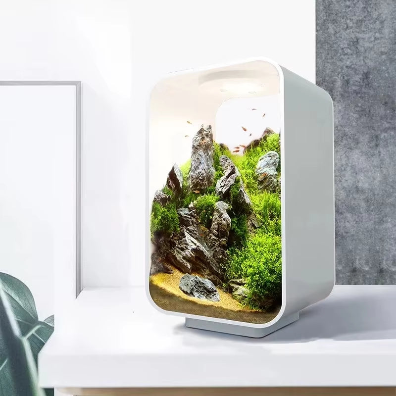 Desktop Smart Betta Fish Tank Mini Acrylic Betta Fish Tank Small Ecological Gold Fish Tank Super White Small Fish Tank Aquariums